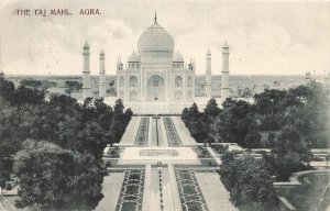 Vintage Taj Mahal Agra India Postcard, H.A. Mirza, 1914 Posted to Canada