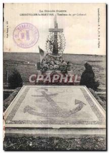 Postcard Old Army Old Postcard The Great War Berbeviller Martyr Tomb of the 3...