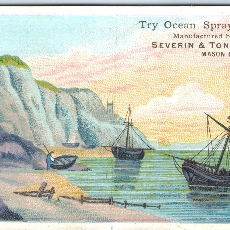 c1880s Mason City, Iowa Ocean Spray Soap Boat Trade Card Lard Severin Tondro C48