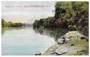 Along the Passaic River, Rutherford, New Jersey Unused Divided Back Postcard