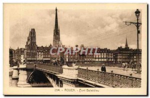 Rouen Old Postcard Pont Boieldieu