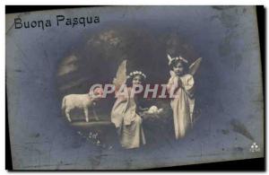 Old Postcard Angel Buona Pasqua