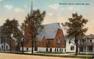 Christian Church Hicksville Ohio 1910c postcard