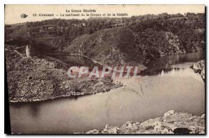 Postcard Old Creuse Crozant Illustree The confluence of the Creuse and Sedelle