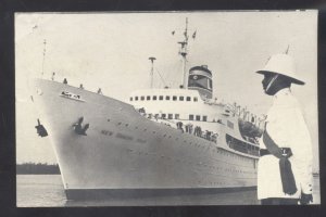 MIAMI FLORIDA STEAMSHIP NEW BAHAMA SHIP BOAT 1969 VINTAGE ADVERTISING POSTCARD