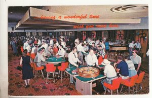 P3185 vintage postcard las vegas gambling having a great time wish you were here