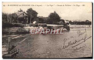 Old Postcard Saint Georges de Didonne Cote d'Argent Way Vallieres The Beach