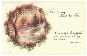 Birthday Joys to You Posted Vintage Birthday Postcard Posted 1927