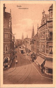 Netherlands Breda Ginnekenstraat Vintage Postcard 09.51