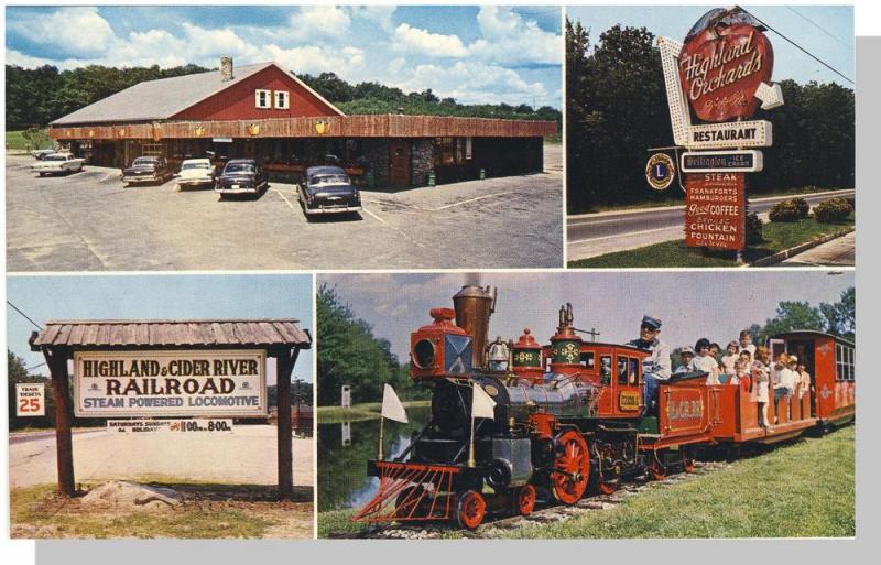 North Scituate , Rhode Island/RI Postcard, Highland Orchards, Railroad/RR