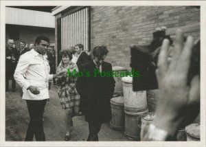 Boxing Postcard - Muhammad Ali Hits Norwich For Ovaltine Campaign RR11323  