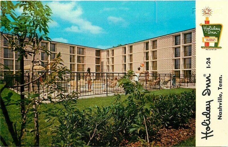 TN, Nashville, Tennessee, Holiday Inn, Interstate 24, Curteichcolor No. 1EK-368