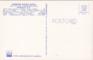 Charter House Hotel Washington DC Beds Interior Unused Vintage Postcard H36
