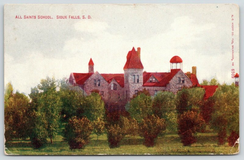 Sioux Falls South Dakota~All Saints Girls Boarding School~Prairie Gothic~1914 PC 