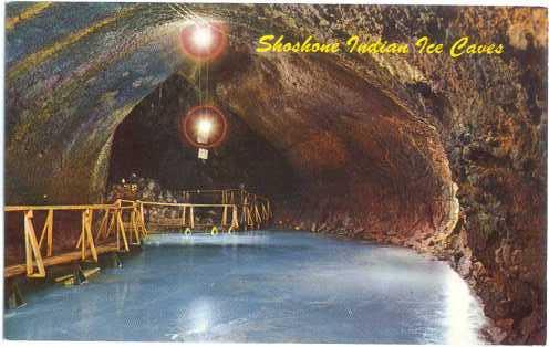 Main Room, Shoshone Ice Caves, Idaho, ID, pre-zip code Chrome