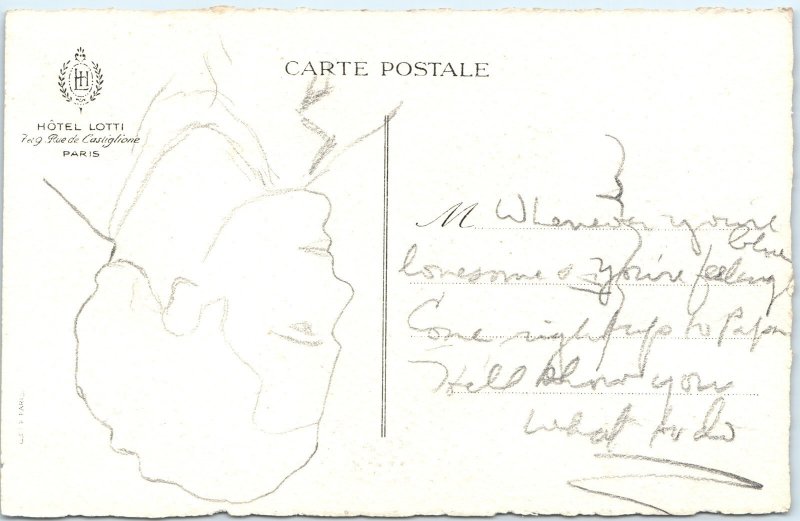 c1850s Paris, France Place Vendome Column de Grande Armee Hotel Lotti Site A343