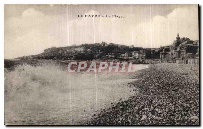 Old Postcard Le Havre The Beach