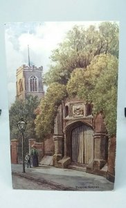 Parsons Norman Wolseys Gate St Peters Church Ipswich Vintage Art Postcard c1910