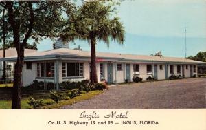 INGLIS FLORIDA INGLIS MOTEL~US HWY 19 & 98 POSTCARD 1960s