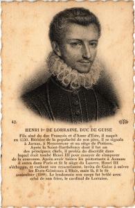 CPA Henri Ier de Lorraine, duc de Guise Royalty Nobelty (314720)