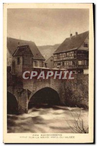 Postcard Kaysersberg Old Bridge near the Museum Weiss