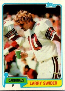 1981 Topps Football Card Larry Swider St Louis Cardinals sk60124