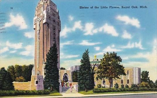 Michigan Royal Oak The Shrine Of The Little Flower 1957