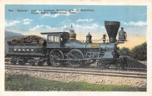 Chattanooga, TN Tennessee   GENERAL~Civil War Train  ca1920's Railroad Postcard