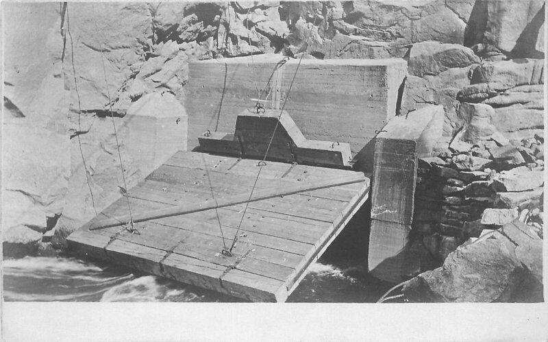 C-1908 Construction Dam Occupation Worker RPPC Photo Postcard 3328