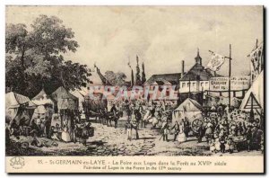St Germain en Laye Old Postcard Fair lodges in the forest 17th