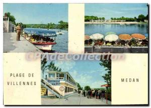 Postcard Modern Villennes From Medan Beach