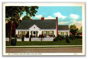 Typical Residence Cape Cod Massachusetts MA UNP WB Postcard Z10