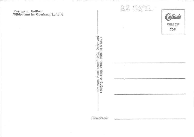 BG12522 kneipp u heilbad wildemann im oberharz luftbild   germany