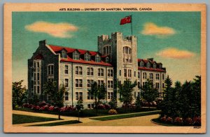 Postcard Winnipeg MB c1930s Arts Building University of Manitoba