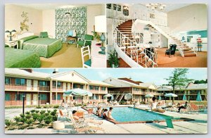 The Ramada Inn Jackson Mississippi MS Large Rooms And Swimming Pool Postcard