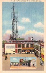 Davenport Iowa WOC Broadcasting Station Radio Station Vintage Postcard AA63767