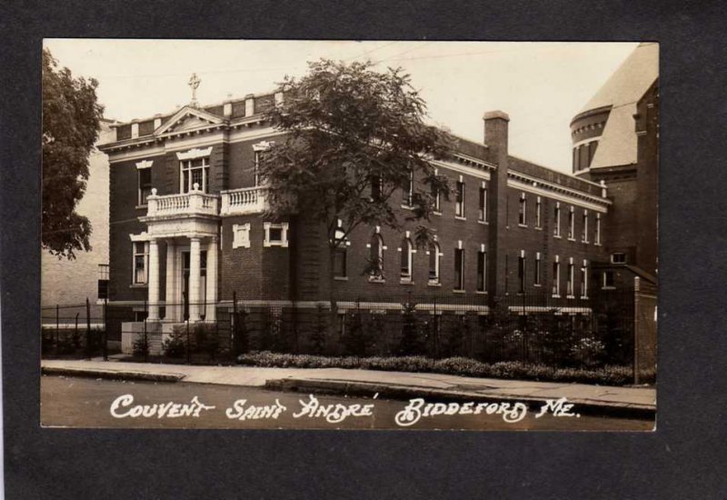 ME Convent Nuns St Saint Andre School Biddeford Maine Real Photo RPPC Postcard