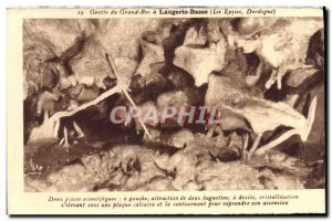 Old Postcard Laugerie Lower Cave of the Big Rock Les Eyzies Prehistory Crysta...