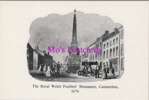 Wales Postcard - Carmarthen, The Royal Welch Fusiliers, 1874 (Repro)  RS37893