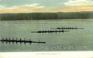 Start of boat race Ithica, NY USA Rowing Team Writing On Back light paint chi...