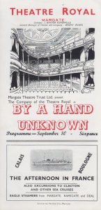 By A Hand Unknown C Neilson Gattey Rare Theatre Royal Margate Kent Programme