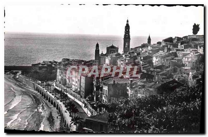 Old Postcard Menton M General view of Old Menton