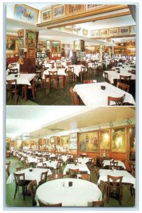 c1960 Interior Haussner Restaurant Inc Multi-View Baltimore Maryland MD Postcard