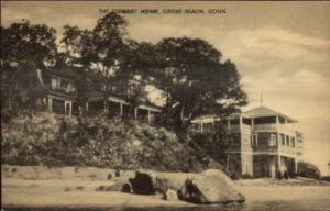 Grove Beach CT Stewart Home c1940s Postcard