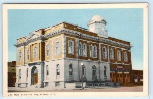 MEDICINE HAT, Alberta Canada ~ CITY HALL Street Scene Postcard