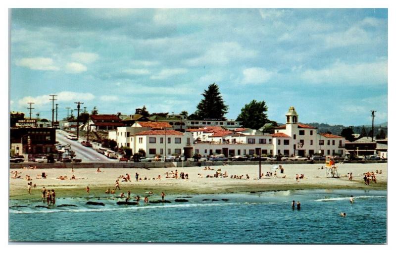 La Bahia Motel and Beach, Santa Cruz, CA Postcard *5F11 