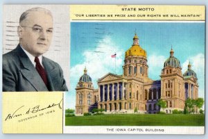 1952 The Iowa Capitol Building William Beardsley Political Advertising Postcard