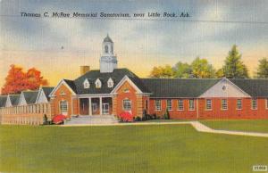 Little Rock Arkansas Thomas C McRae Memorial Sanatorium linen antique pc Z28838