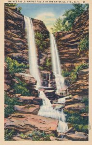 Waterfalls at Haines Falls NY, New York - Catskill Mountains - Linen