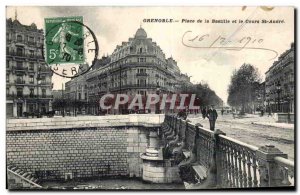 Grenoble - Bastille Square - Cours St Andre - Old Postcard